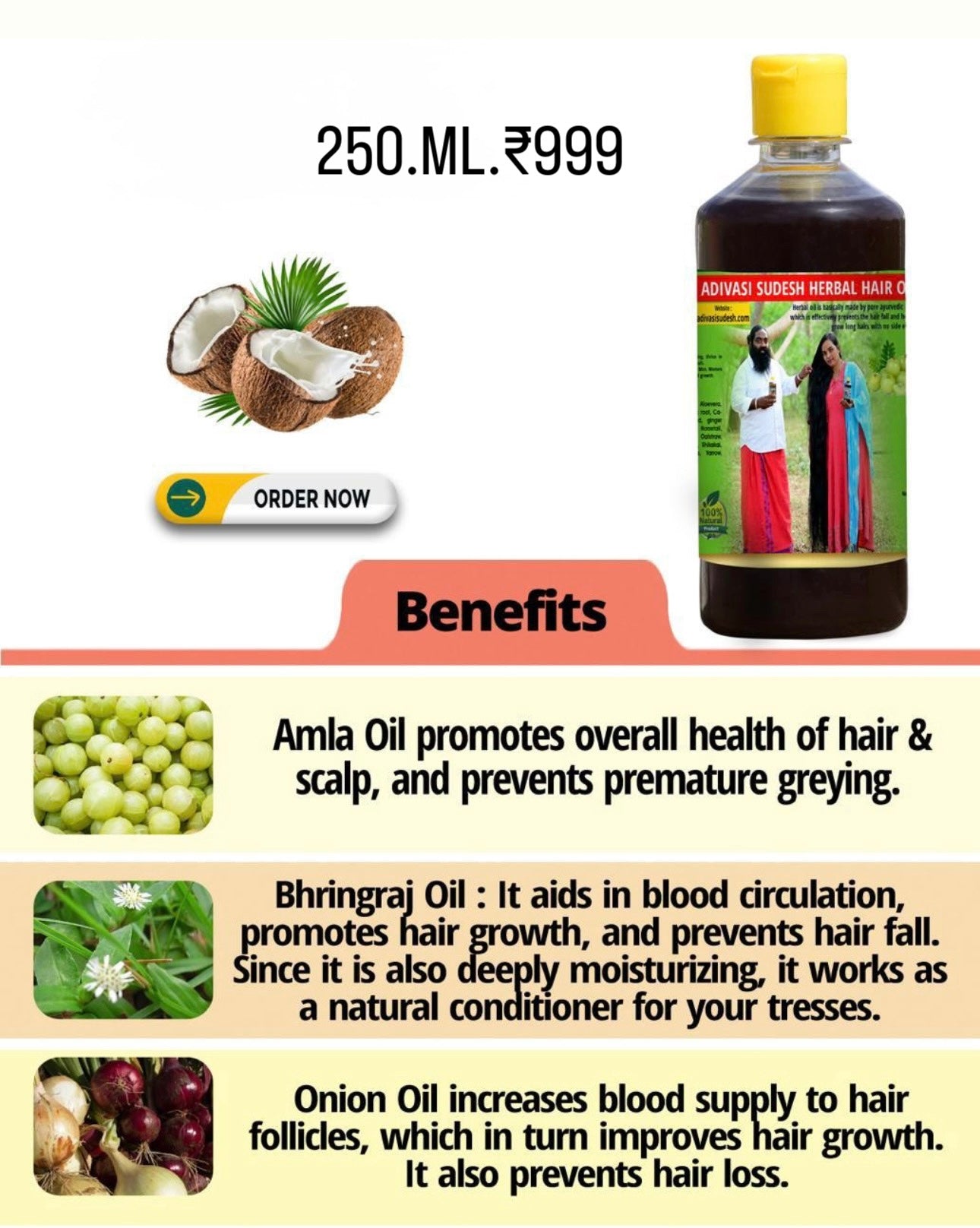 KARNATAKA ADIVASI HAKKI PIKKI HERBAL HAIR OIL